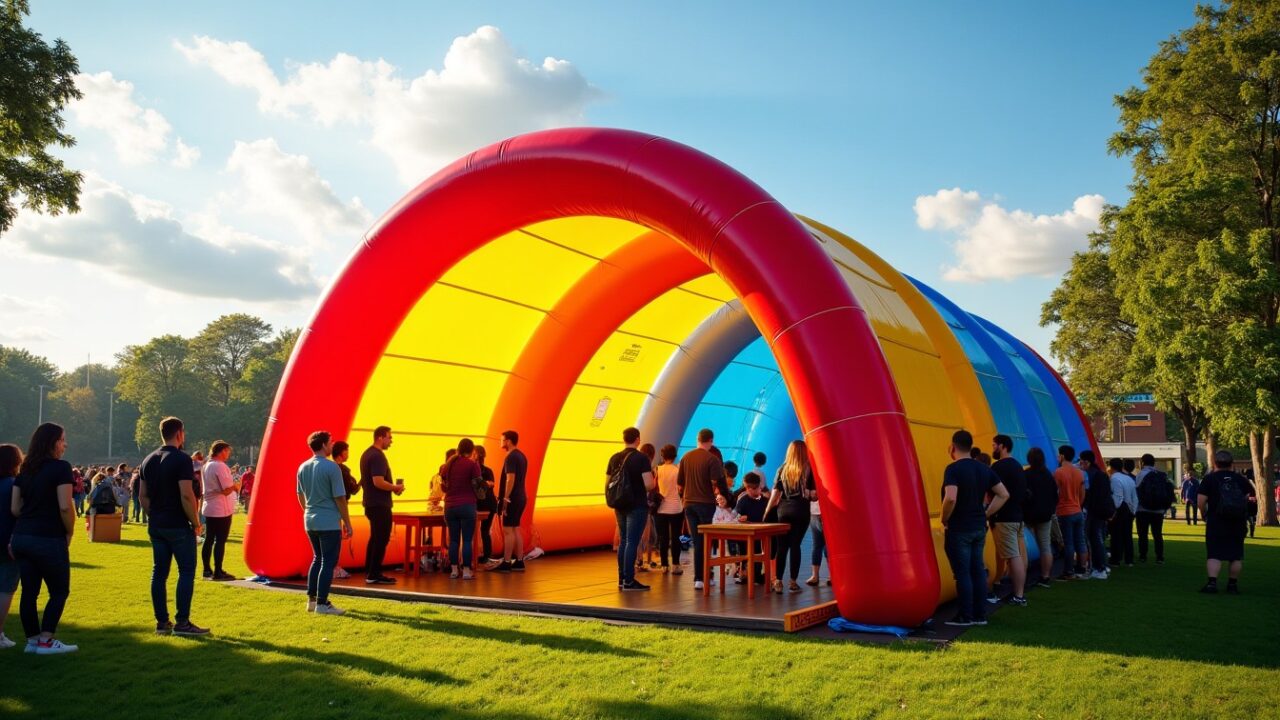 Tente gonflable : la révolution incontournable du marketing en plein air